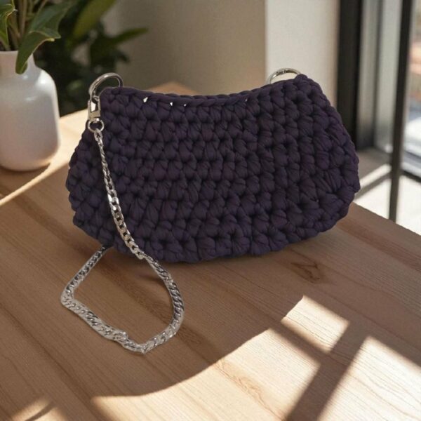 Sac a main en crochet violet petite taille Tunisie