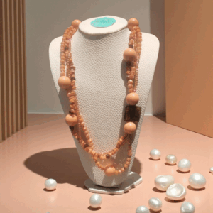 Collier Orange avec nuances de marron Tunisie