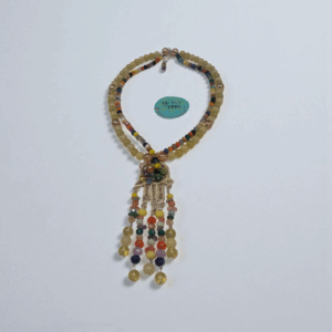 Collier khomsa en cuivre avec des couleurs d'été Tunisie