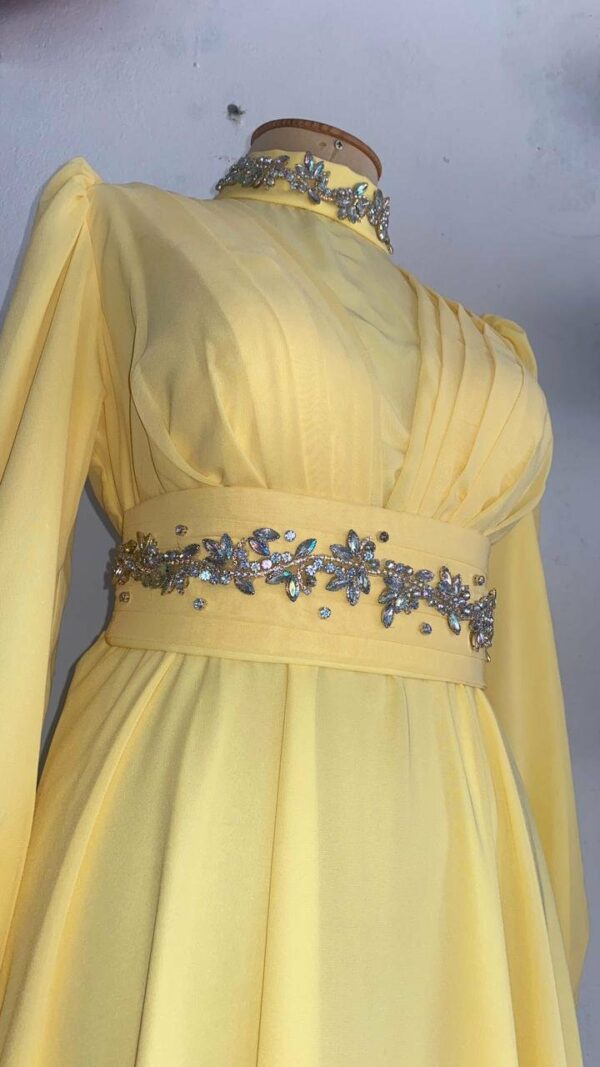 Robe de soirée longue en moussline Tunisie