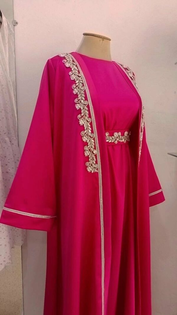 Abaya 3 pièces [abaya + fond de robe et ceinture] Tunisie