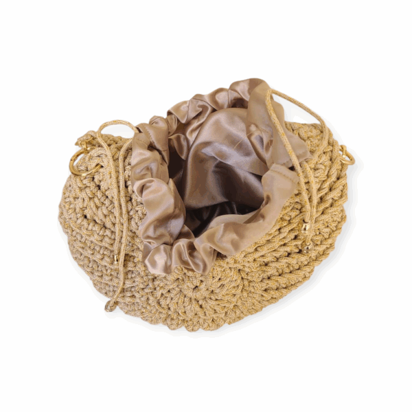 Sac à main au crochet en macramé beige Tunisie