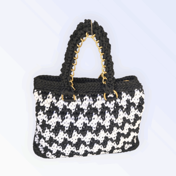 Sac à main au crochet en macramé noir Tunisie
