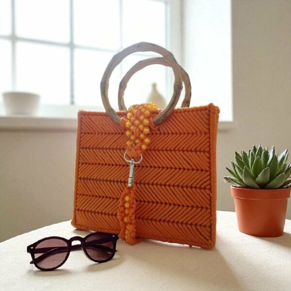 Sac à main orange handmade Tunisie