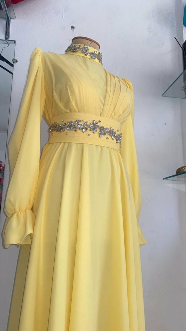 Robe de soirée longue en moussline Tunisie