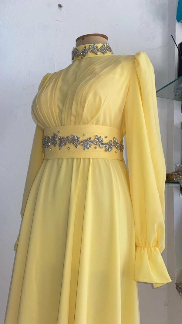 Robe de soirée longue en moussline Tunisie