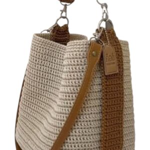 Sac crochet marron beige Tunisie