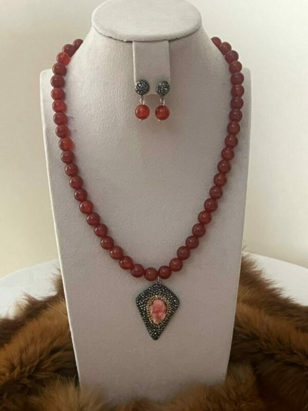 Parure avec pierre cornaline Tunisie