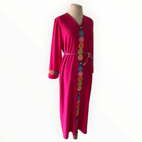 Djebba rose satin de soie Tunisie