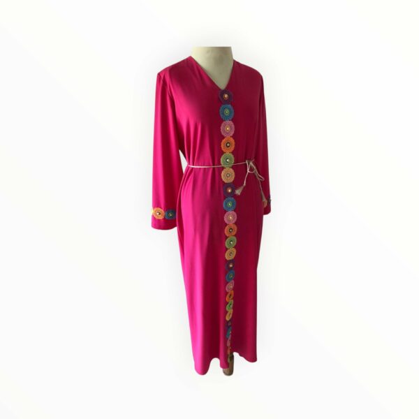 Djebba rose satin de soie Tunisie