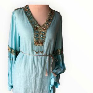 Bleu ciel, robe kamraya Tunisie