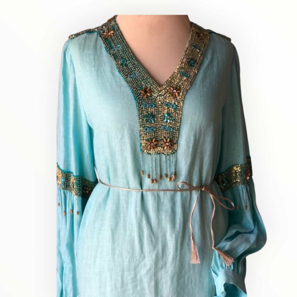 Bleu ciel, robe kamraya Tunisie