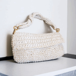 Sac à main en crochet blanc pailleté Tunisie