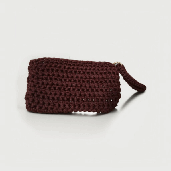 Petite pochette en crochet rouge bordeaux Tunisie