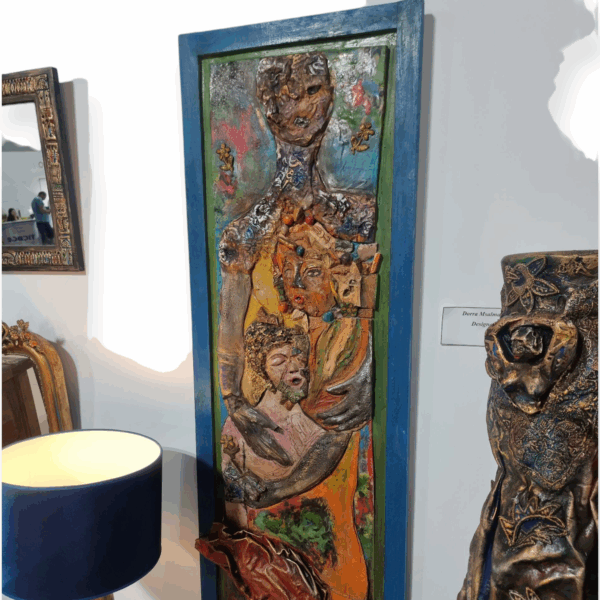 Tableau artistique sculpté à la main pièce unique. Tunisie