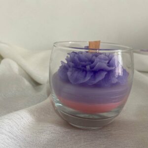 Bougie parfumée soya Wax en pot verre en cire de soja-pot en verre Tunisie