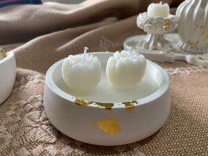 Bougie parfumèe en cire de soja-pot en plâtre (médium) Tunisie