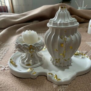 Pack en plâtre - 3 pièce avec bougie en cire de soja Tunisie