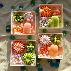 Pack de cactus pour un cadeau, en cire de soja Tunisie