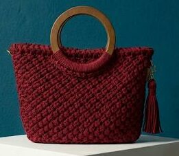 sac crochet rouge Bordeau Tunisie