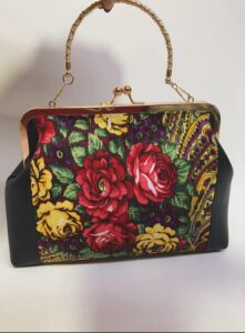 Bag Black floral Handmade Tunisie