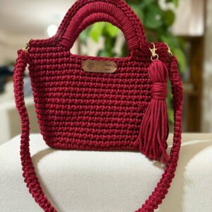 Sac en crochet très couleur rouge Tunisie