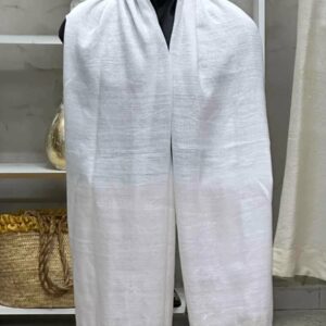 Echarpe haiek lin blanc Tunisie