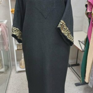 Robe jerbia haiek laine noir Tunisie