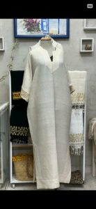 Robe jerbia haiek laine ecru Tunisie