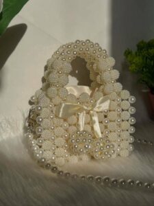 Sac en perles framboise Tunisie