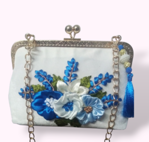 Sac Pochette en Velours Blanc Tunisie