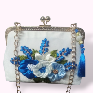 Sac Pochette en Velours Blanc Tunisie