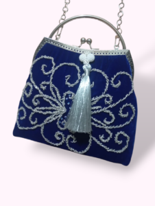 Sac Pochette en Velours Bleu Roi Tunisie