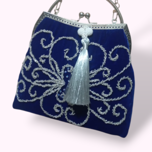 Sac Pochette en Velours Bleu Roi 14 en Tunisie Sac Pochette en Velours Bleu Roi Tunisie