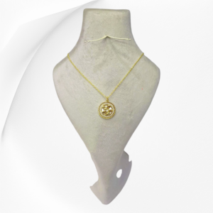 Collier Médaillon Oiseau Ciselé et Strass – Élégance Artisanale 3 en Tunisie Collier Médaillon Oiseau Ciselé et Strass – Élégance Artisanale Tunisie