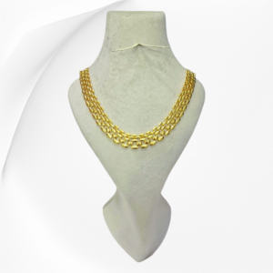 Collier Ras-de-Cou Mailles Texturées Dorées – Style Audacieux 2 en Tunisie Collier Ras-de-Cou Mailles Texturées Dorées – Style Audacieux Tunisie