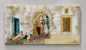 Peinture à l'huile sur toile SOUK EL BRAD3IYA – SFAX, TUNISIE Tunisie