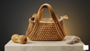 Sac à Main Carré en Crochet Doré – L'Élégance Artisanale By Louma 4 en Tunisie Sac à Main Carré en Crochet Doré – L'Élégance Artisanale By Louma Tunisie