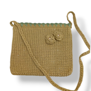 Sac à bandoulière en crochet "Roses d'Ocre" Tunisie