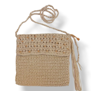 Pochette en crochet pailletée "Éclat Doré" Tunisie