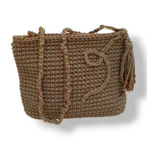 Sac à main chic en crochet "Camel Prestige" Tunisie