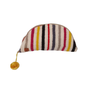Pochette Alma demi-lune en laine "Éclat Nomade" Tunisie