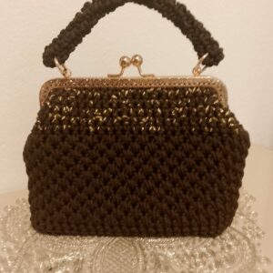 Sac à main rétro en macramé "Nuit Ambrée" 3 en Tunisie Sac à main rétro en macramé "Nuit Ambrée" Tunisie