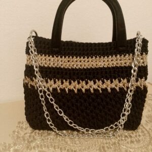 Sac cabas en fil de macramé "Contraste Baroque" Tunisie