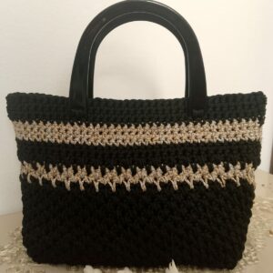 Sac cabas en fil de macramé "Contraste Baroque" (Version Sans Chaîne) Tunisie