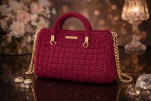 Sac rouge en macramé 7 en Tunisie Sac rouge en macramé Tunisie