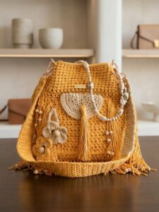 Sac jaune abricot 1 en Tunisie Sac jaune abricot Tunisie