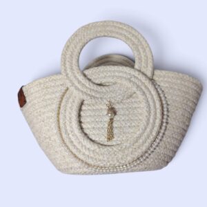 Panier Sac à Main Artisanal avec Collier de Perles et Bijou Tunisie