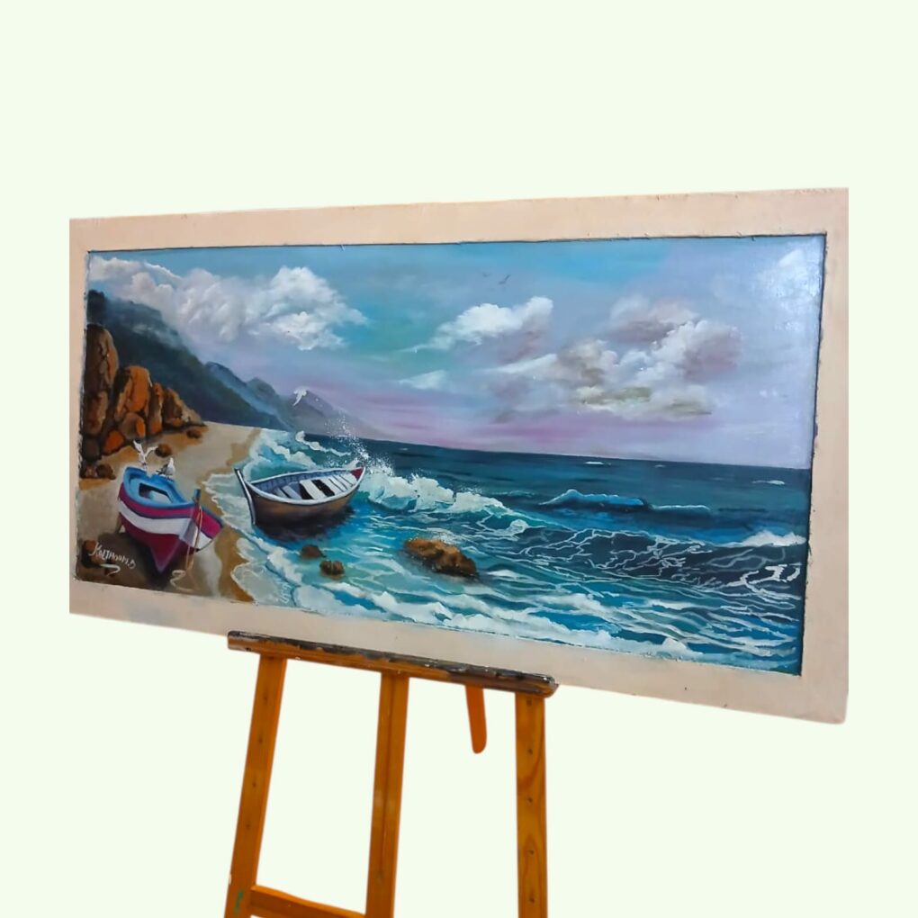 Tableau – peinture à l’huile, format 130 × 70 cm