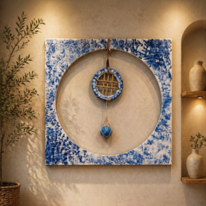 Pièce décorative artisanale,peinte à la main,thème marin⚓ Tunisie